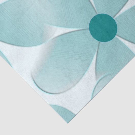 Padrão floral verde. 薄葉紙 (詳細)