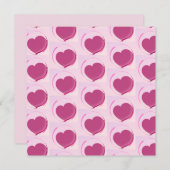Padrão fofo de corações!! サンキューカード (正面/裏面)
