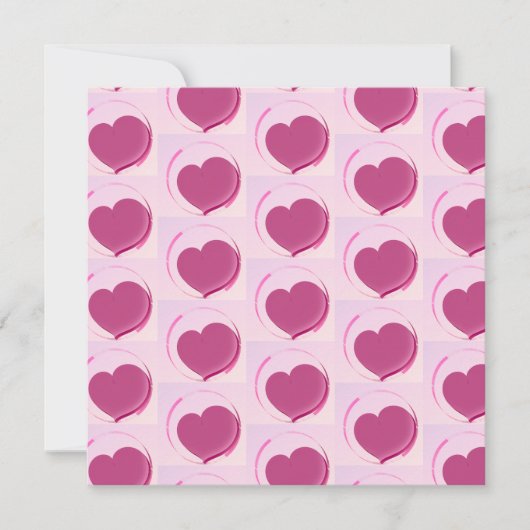 Padrão fofo de corações!! サンキューカード (正面)