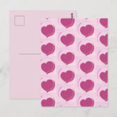 Padrão fofo de corações!! ポストカード (正面/裏面)