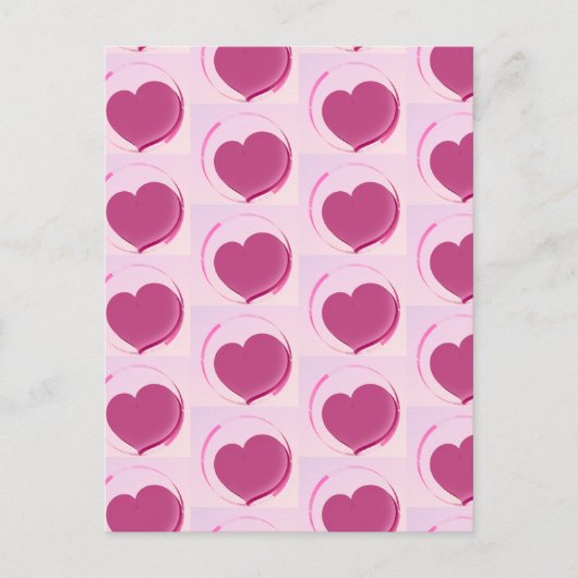 Padrão fofo de corações!! ポストカード (正面)