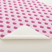 Padrão fofo de pequenos corações. シェルパブランケット (3/4)