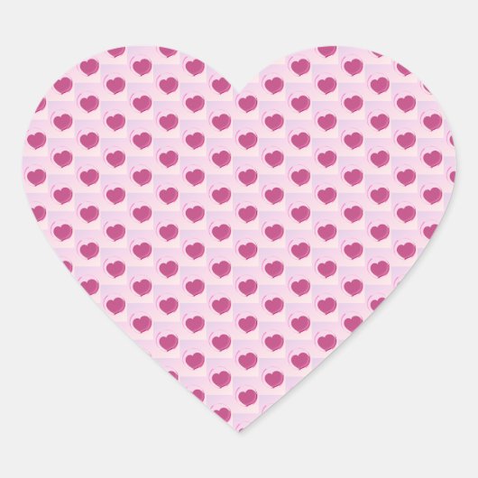 Padrão fofo de pequenos corações. ハートシール (正面)