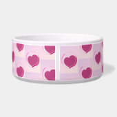 Padrão fofo de pequenos corações. ボウル (裏面)