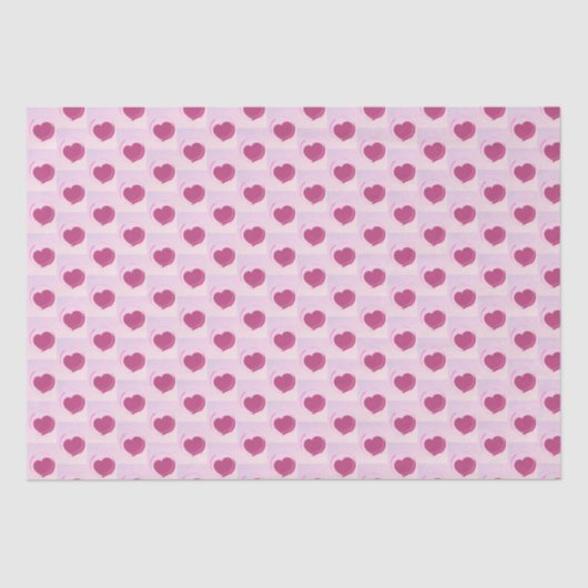 Padrão fofo de pequenos corações. 薄葉紙 (正面)