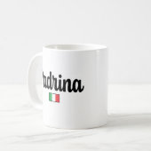 Padrina Italian Flag Mug - Gift for Godmother コーヒーマグカップ (正面左)