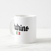 Padrino Italian Flag Mug - Italian Godfather Gift コーヒーマグカップ (正面左)