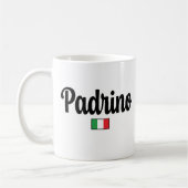 Padrino Italian Flag Mug - Italian Godfather Gift コーヒーマグカップ (左)