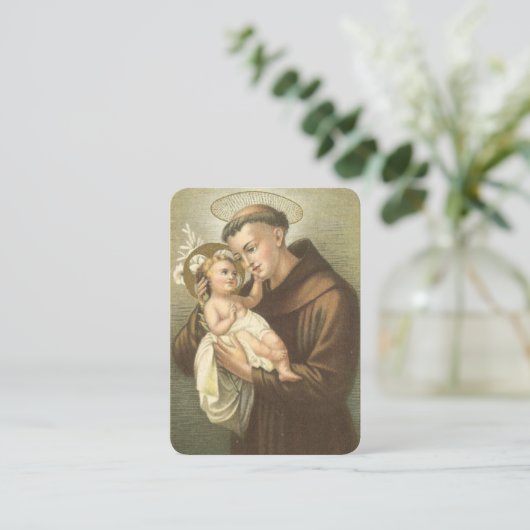 Paduのセントアンソニーへの常に変わらない祈りの言葉 名刺 (スタンド正面)