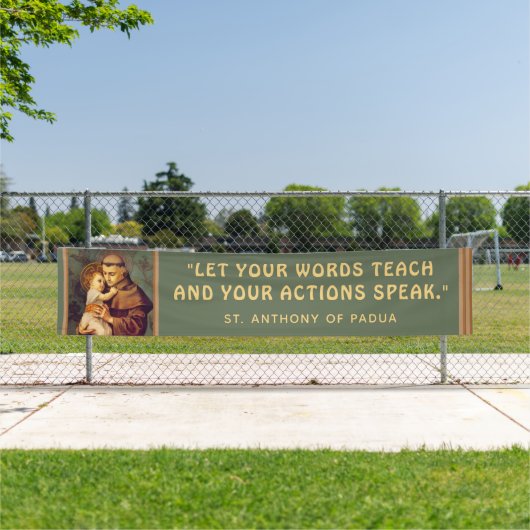 Paduaの宗教的な聖アンソニーベビーイエズアウトドア 横断幕 (インサイチュ)