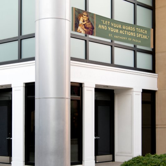 Paduaの宗教的な聖アンソニーベビーイエズアウトドア 横断幕 (ビルの外側)