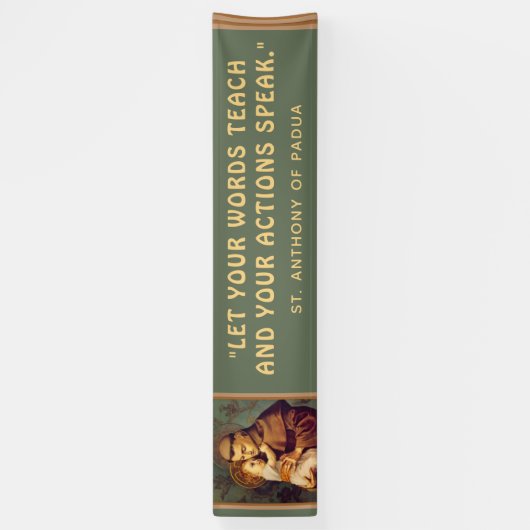 Paduaの宗教的な聖アンソニーベビーイエズアウトドア 横断幕 (縦)