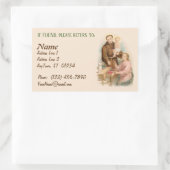 Paduaの聖アントニー、物事の失ったファインダー(TF 01) 長方形シール (バッグ)