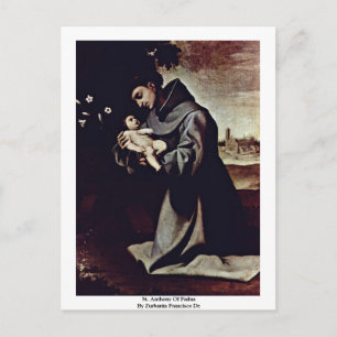 Paduaの聖アントニーby Zurbaran Francisco De ポストカード