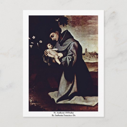 Paduaの聖アントニーby Zurbaran Francisco De ポストカード (正面)