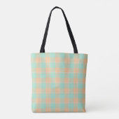 Padua Green and Corvette Peach Plaid トートバッグ (裏面)