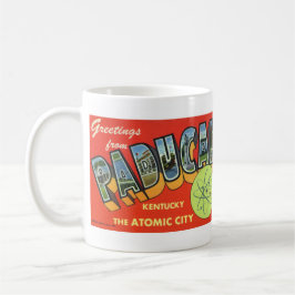 Paducahのヴィンテージの郵便はがきのマグからの挨拶 コーヒーマグカップ