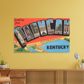 Paducah, Kentucky – ラージレターシーン キャンバスプリント (インサイチュ (リビング))
