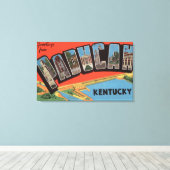 Paducah, Kentucky – ラージレターシーン キャンバスプリント (インサイチュ (ウッドフロア))