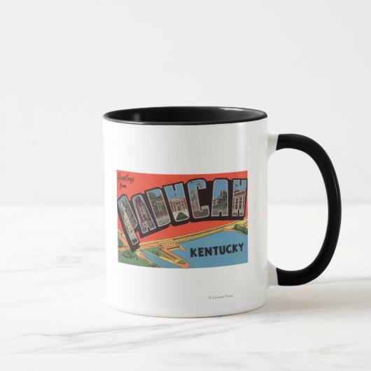 Paducah, Kentucky – ラージレターシーン マグカップ (右)