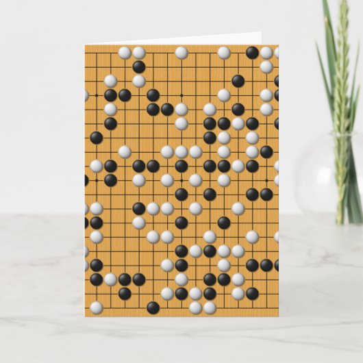 Paduk/Baduk/Go Asian Boardグリーティングカード カード (正面)