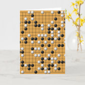 Paduk/Baduk/Go Asian Boardグリーティングカード カード (黄色い花)