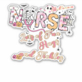 Paediactric Nurse Fun Halloween Design Essential T シール (正面)