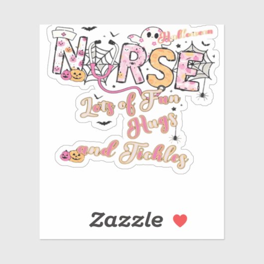 Paediactric Nurse Fun Halloween Design Essential T シール (シート)
