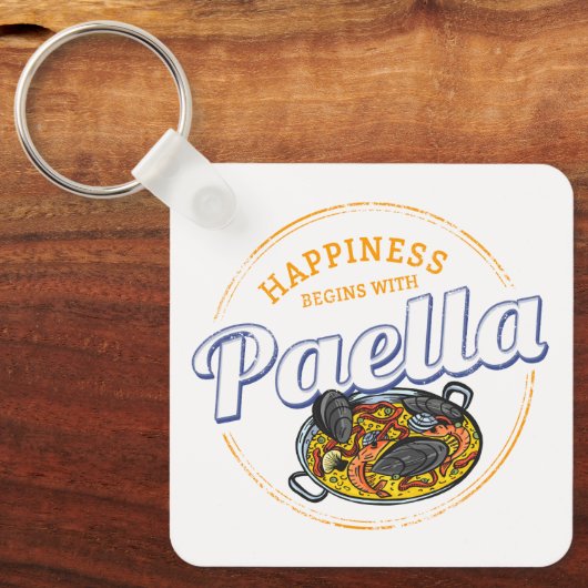 Paella Snack Vintage Spain Paella Pan Souvenir キーホルダー (正面)