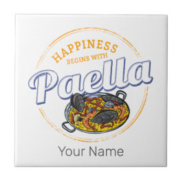 Paella Snack Vintage Spain Paella Pan Souvenir タイル