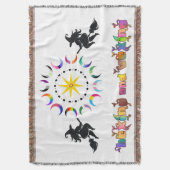 Pagan Prayer Rug Altar Cloth Witchy Queer Pride スローブランケット (正面縦)