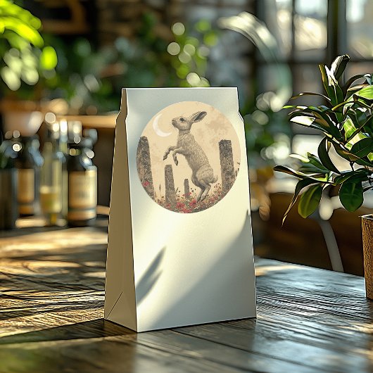 Pagan Stone Circle Dancing Hare Envelope Seal ラウンドシール