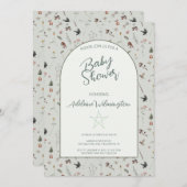 Pagan Wild Forest Baby Shower 招待状 (正面/裏面)