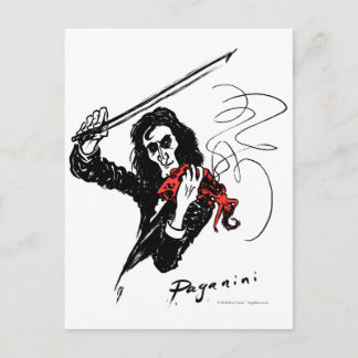 Paganini color3 b&w&red 300dpi ポストカード