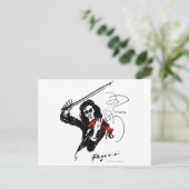Paganini color3 b&w&red 300dpi ポストカード (スタンド正面)