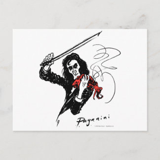 Paganini color3 b&w&red 300dpi ポストカード