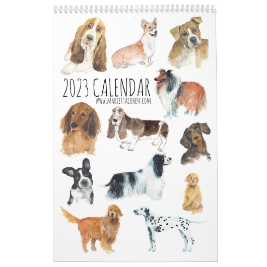 Page 独身の 2023 DOGSカレンダー（白） カレンダー (カバー)