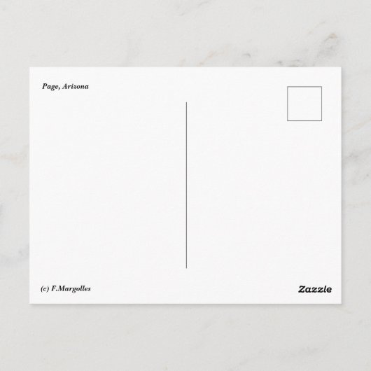 Page Arizonaはがき ポストカード (裏面)