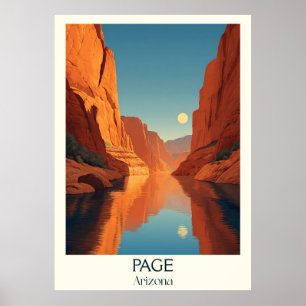 Page Arizona Vintage Travel Poster レトロホルゼ ポスター