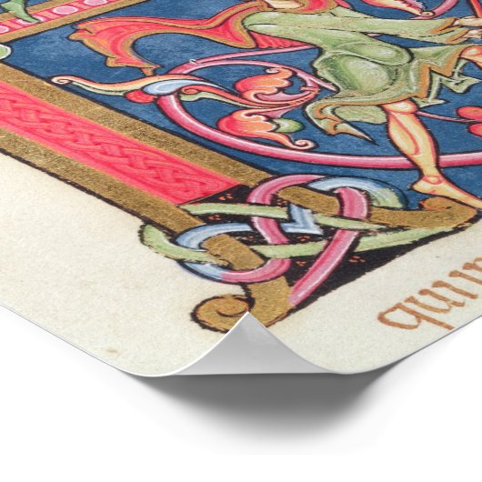 Page from the Winchester Bible, c.1150-80 ポスター (角)