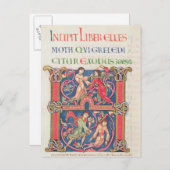 Page from the Winchester Bible, c.1150-80 ポストカード (正面/裏面)