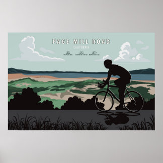 Page Mill Road Cycling Poster ポスター
