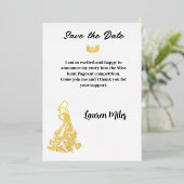 Pageantの発表 箔招待状 (立ち正面)