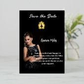 Pageantの発表 箔招待状 (立ち正面)