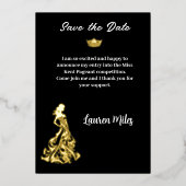 Pageantの発表 箔招待状 (正面)