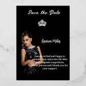 Pageantの発表 箔招待状 (正面)