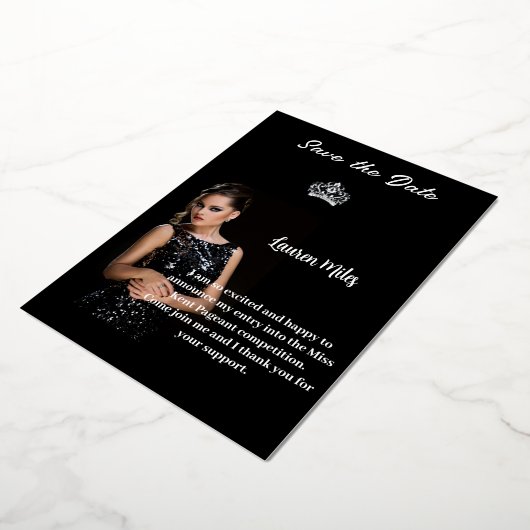 Pageantの発表 箔招待状 (回転した状態)