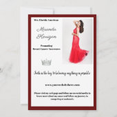 Pageantフォトオートグラフカー縁どドテンプレート 招待状 (裏面)