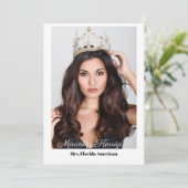 Pageantフォトオートグラフカー縁どドテンプレート 招待状 (スタンド正面)