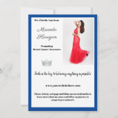 Pageantフォトオートグラフカー縁どドテンプレート 招待状 (裏面)